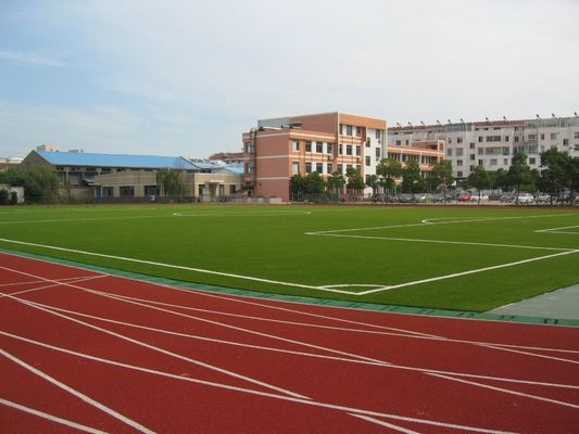 9000Dtex künstliches Gras für Fußballplatz, UV-beständiges 25mm Rot-Gras